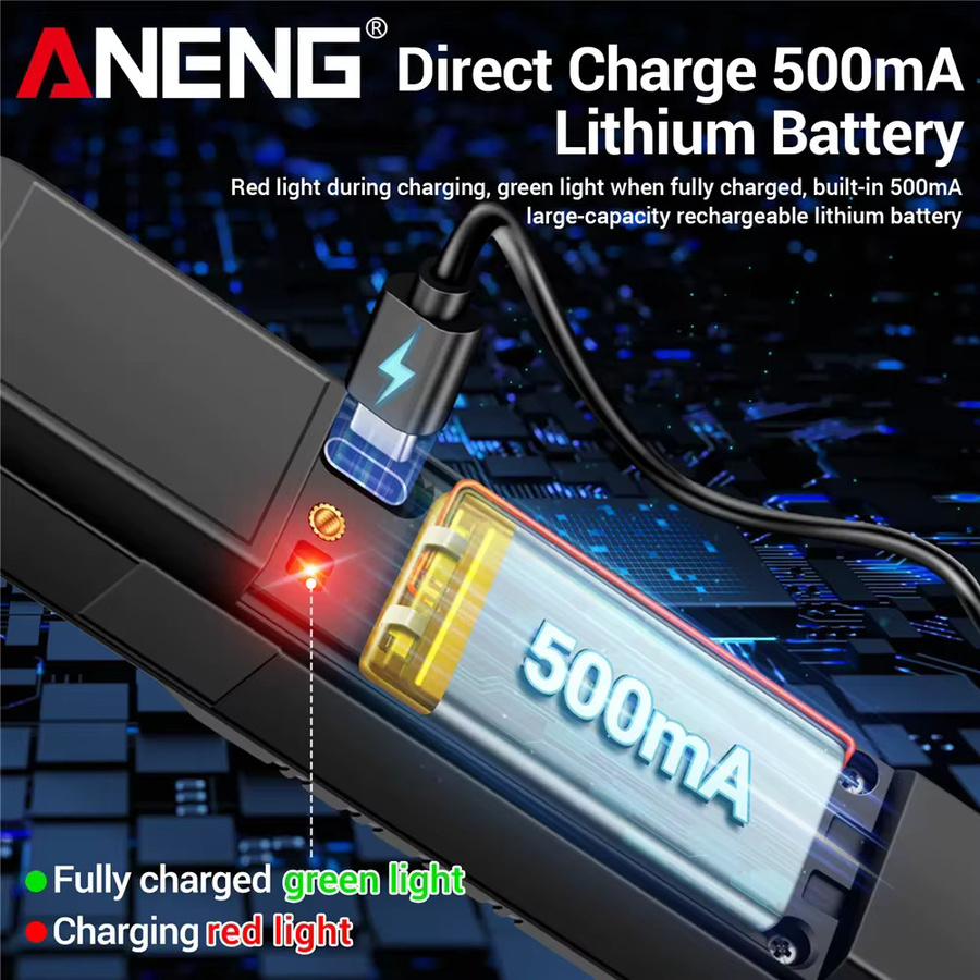 ANENG A3016 Digitalmultimeter in Schwarz mit AC/DC-Spannungstester 600V und berührungsloser Phasensequenz-Detektion sowie Widerstandstest - Bild 4