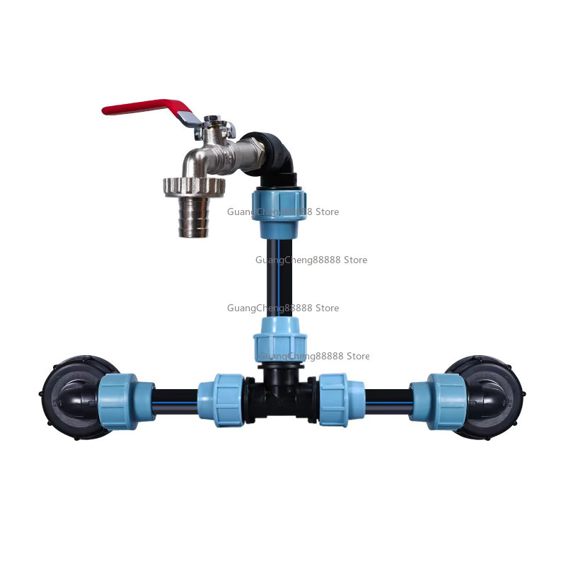 IBC Ton Barrel Fittings PE Rohrverschraubungen mit Elbow und T-Ventil - Bild 2