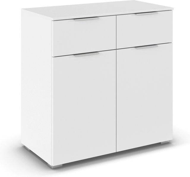 RAUCH Alabama Kommode Weiß modern 2-türig mit 2 Schubladen B: 80 cm, H: 81 cm, T: 42 cm - Bild 1