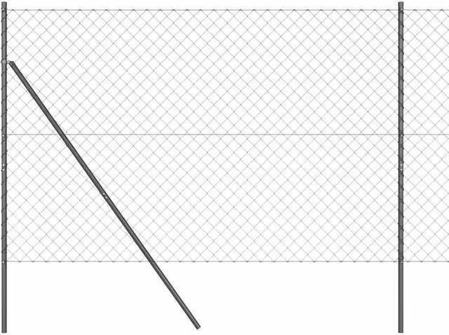 vidaXL Zaunpfosten aus Stahl und PVC in Grau, 60 x 60 mm, Höhe: 1,6 m - Bild 1