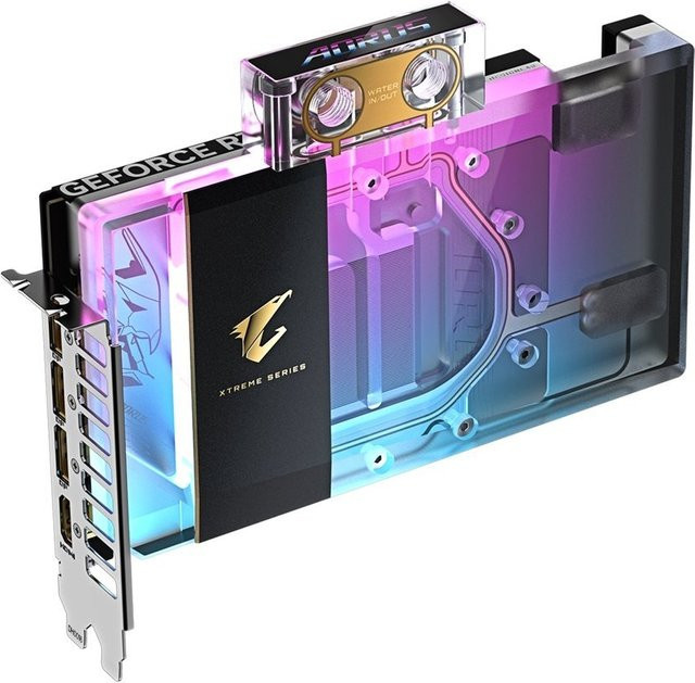 Gigabyte AORUS GeForce RTX 5080 XTREME WATERFORCE WB 16G Gaming Grafikkarte mit 16 GB GDDR7 in Schwarz und Multicolour - Bild 1