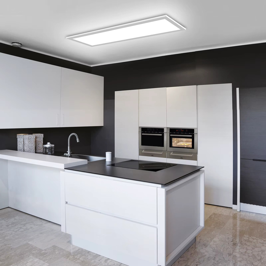 LEOEU LED-Deckenleuchte Flachpanel in Weiß mit Fernbedienung, dimmbar, 24 W, 2400 lm - Bild 4