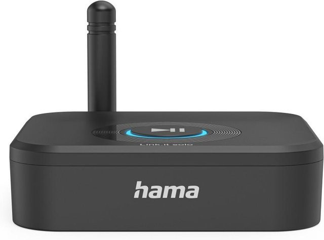Hama Bluetooth Adapter Link.it solo Empfänger in Schwarz mit USB-A, USB-C und 3,5 mm Klinke zur HiFi Nachrüstung - Bild 1