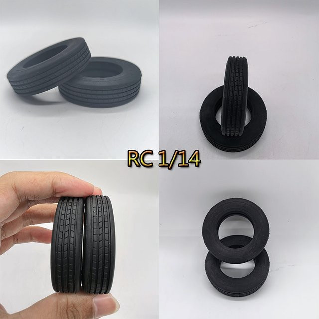 LESU Rad Reifen, 52mm, für 1/14 RC Hydraulische Anhänger Lkw, Schwarz - Bild 1