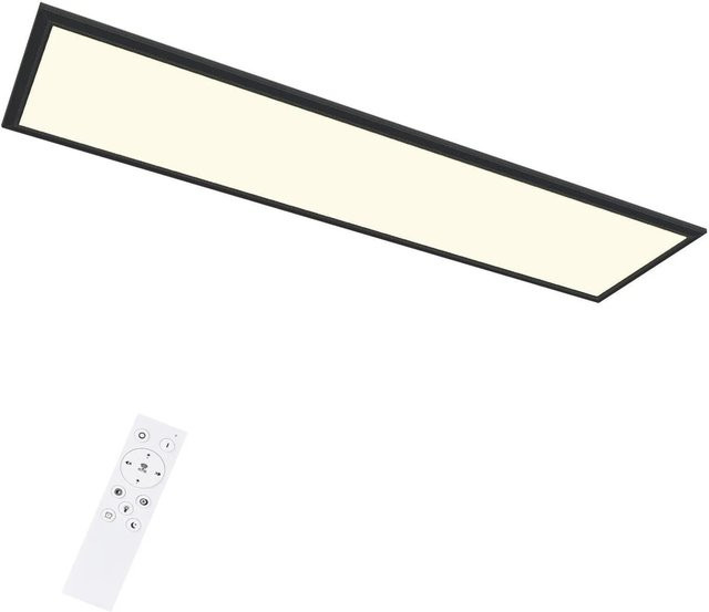 NETTLIFE LED Deckenleuchte aus Metall in Schwarz, dimmbar, modern und rechteckig, Länge: 120 cm - Bild 1