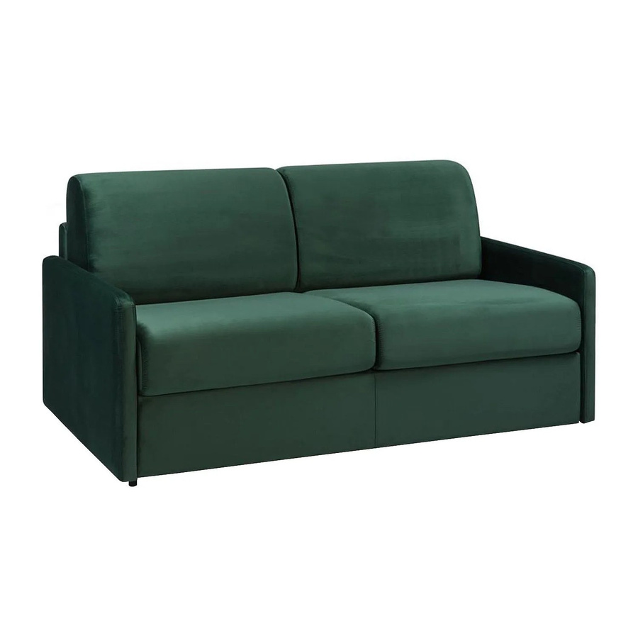 Vente-unique Schlafsofa Calife in Tannengrün mit Samtbezug, Breite: 190 cm - Bild 2