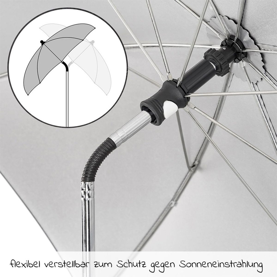 Zamboo Universal Sonnenschirm für Kinderwagen und Buggy in Schwarz aus Polyester - Bild 2