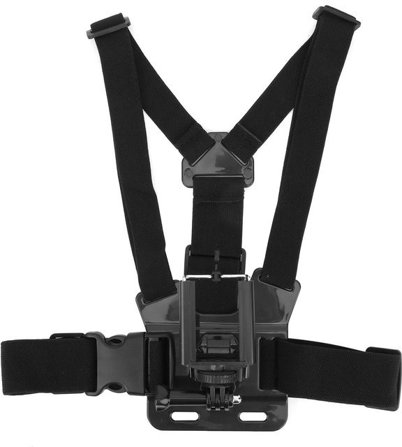 Shoemst Universal Brustgurt mit Handyclip für Foto-Unterstützung, Schwarz, passend für Smartphones bis 5,5 x 8 cm - Bild 1