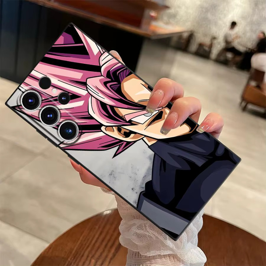 Dragon Ball Goku Handyhülle für Samsung Galaxy S24 Plus S25 Edge S23 Ultra S21 FE S20 in Schwarz - Bild 1