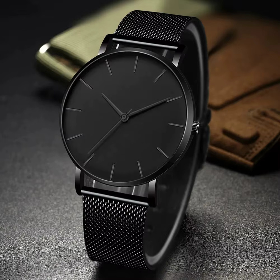 TVK Armbanduhr Edelstahl, Quarz, Schwarz, Herren - Bild 3