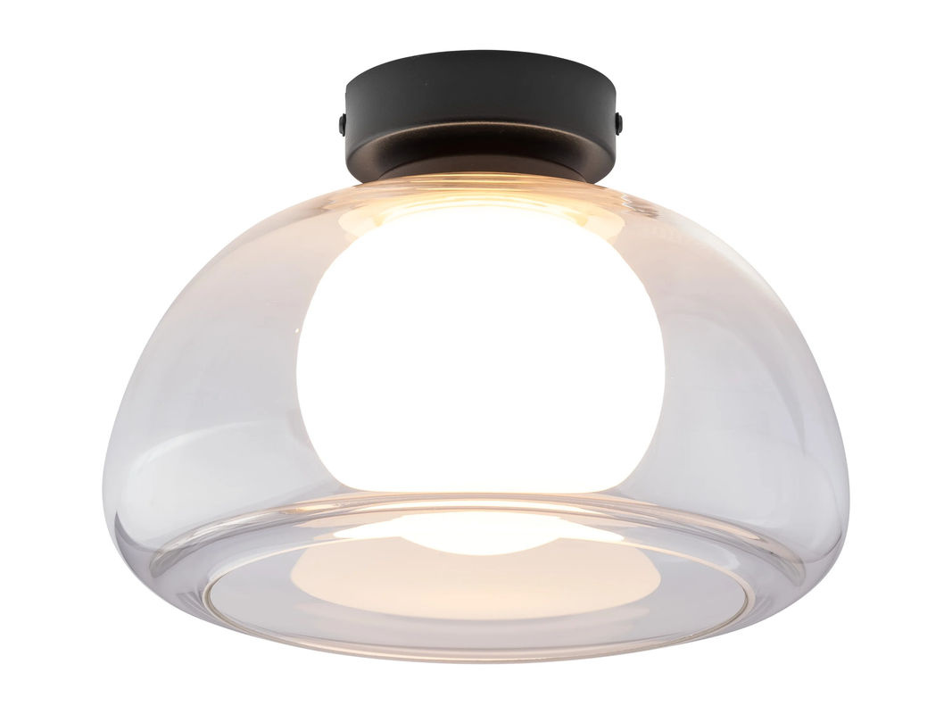 LIVARNO HOME LED-Wand- und Deckenleuchte mit transparentem Glasschirm und mattschwarzem Stahlgehäuse - Bild 3