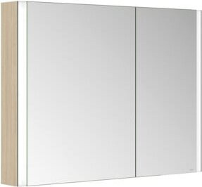 Keuco Spiegelschrank Somaris 2-türig in Weiß, Vorbau-Modell, B/H/T: 100 x 71 x 12,7 cm - Bild 1