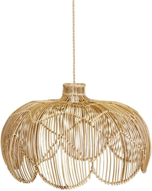 PR Home Belle Pendelleuchte aus Naturrattan in Beige im Bohème-Stil mit E27 Fassung - Bild 1