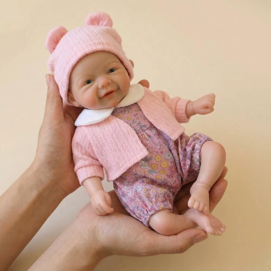 NPK Vivienne Silikonpuppe, 12 Zoll, Weiß, Rosa / Pink - Bild 2