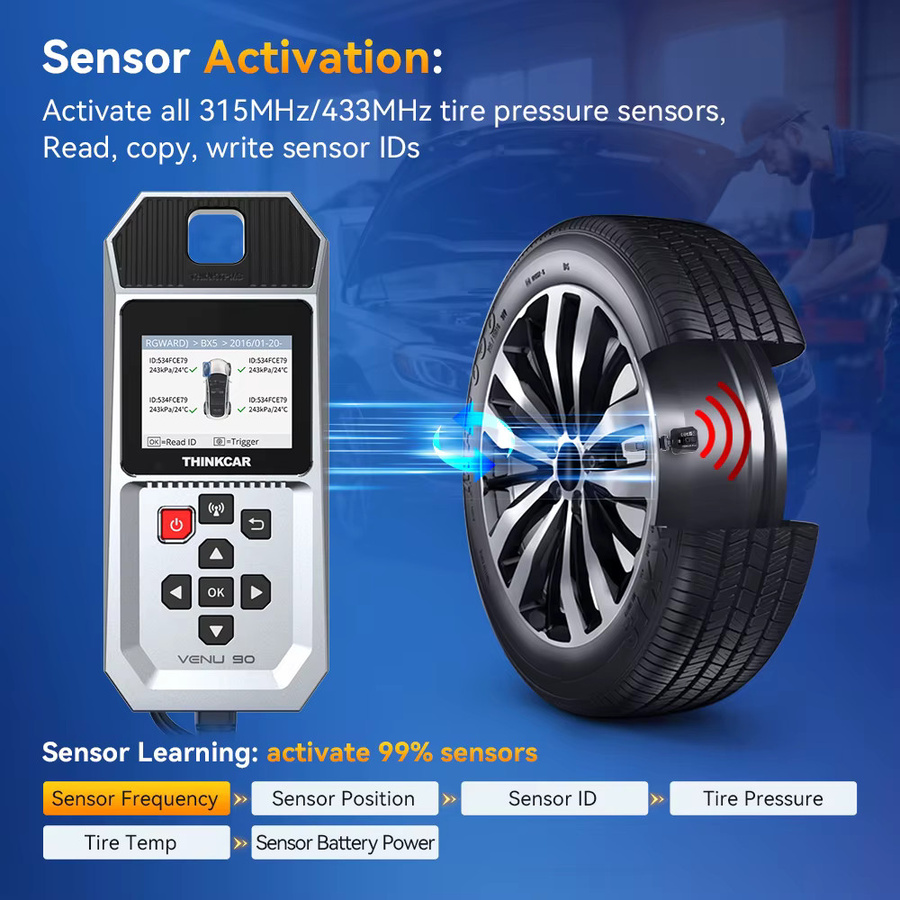 THINKCAR VENU 90 Auto-Reifendruck-Diagnosetool mit TPMS-Sensor-Programmierung und Lernaktivator für ThinkTool Pro 689BT - Bild 5
