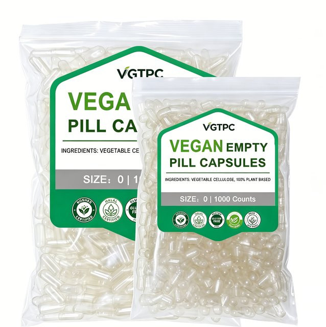 Vegane Kapselhüllen, 1000 Stück, Größe 0, klar transparent - Bild 1