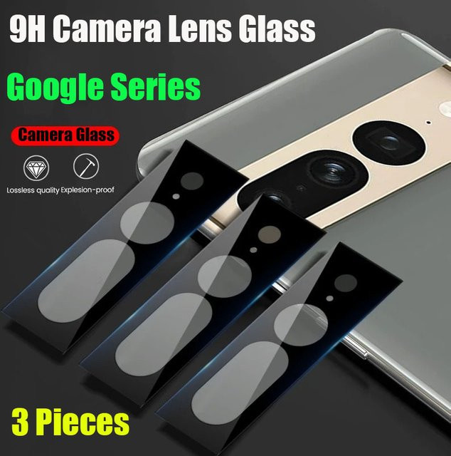 3er Set Kameraobjektivschutz aus gehärtetem Glas für Google Pixel 8 Pro 7 6 Pro 6a 7a 8a in Transparent - Bild 1
