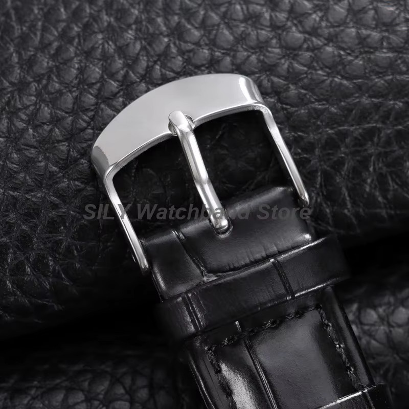 asukaband Uhrenarmband Leder, Bambus-Muster, Kunstleder, Schwarz, Unisex - Bild 3