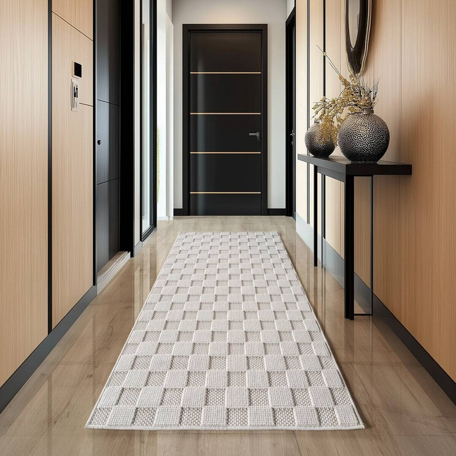 Ayyildiz Flachgewebeteppich Helix Creme mit modernem Design, Breite: 60 cm, Länge: 110 cm - Bild 2