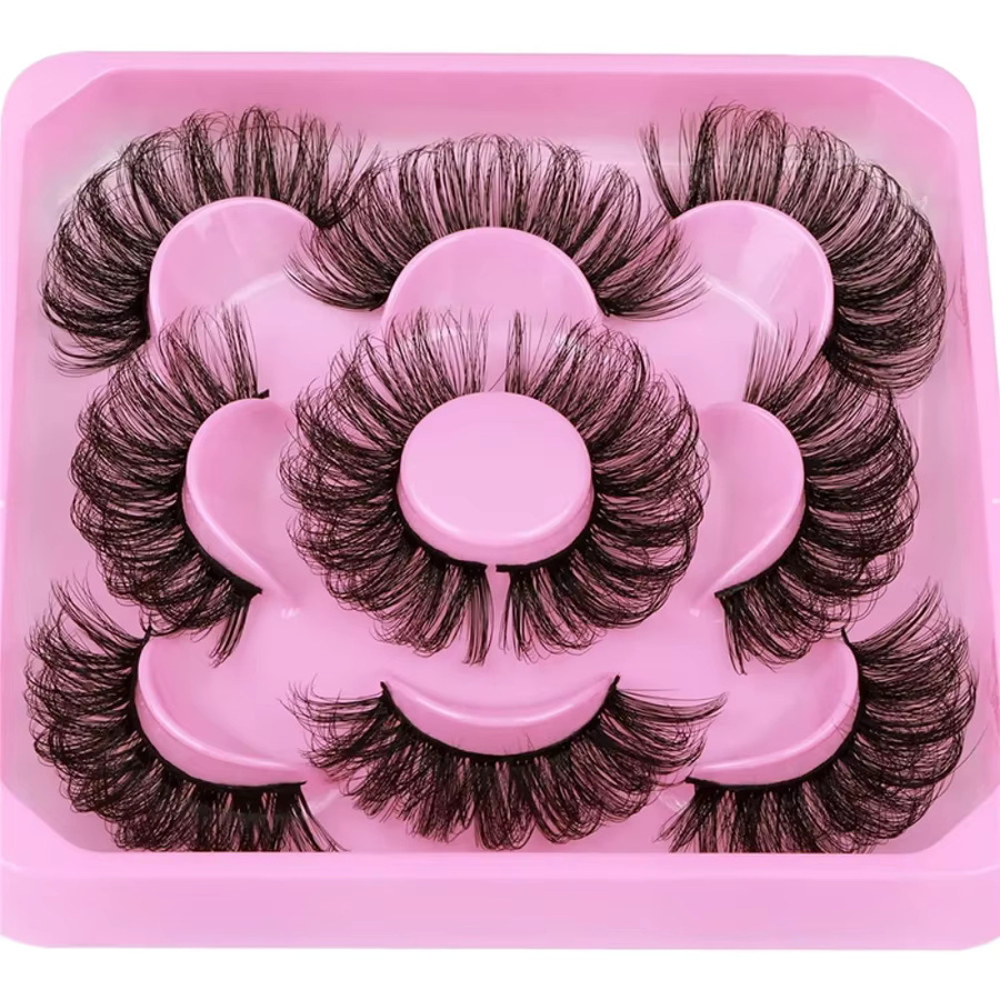 BLL.cf Künstliche Wimpern, 3D Nerz-Look, Schwarz, 5 Paare - Bild 3