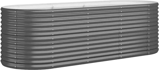 Furnicato Hochbeet aus verzinktem Stahl in Anthrazit B/T/H: 224 x 80 x 68 cm - Bild 1