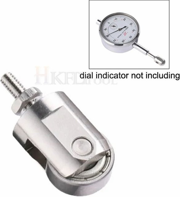 Glolinktool Messuhr Rad Sonde aus Edelstahl mit M2,5 Gewinde und Stahl-Tipps in Silber - Bild 1