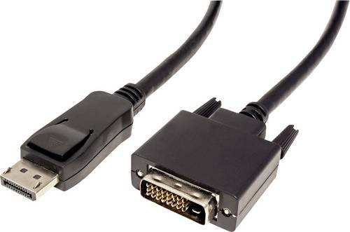 Value DisplayPort auf DVI-D 24+1pol. Adapterkabel, Schwarz, Länge: 3,00 m - Bild 1