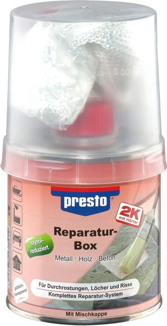 Presto Reparaturbox für Durchrostungen mit PES-Harz, honigfarben, 250 g - Bild 1