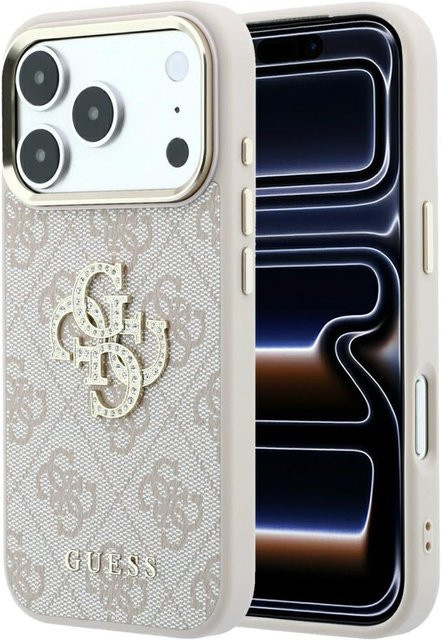 Guess Handyhülle für Apple iPhone 18 Pro und iPhone 17 Pro mit 4G Big Strass Logo in Rosa - Bild 1