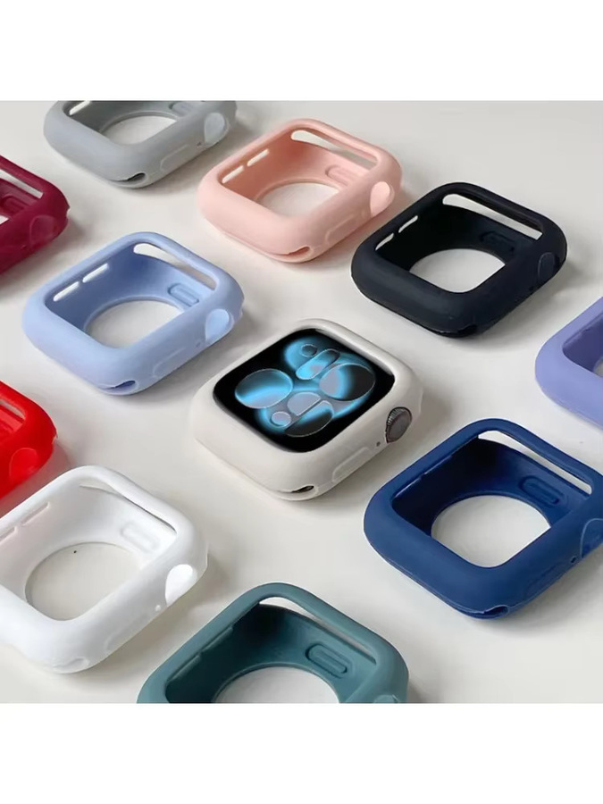Silikonhülle für Apple Watch, Schwarz, Unisex - Bild 4