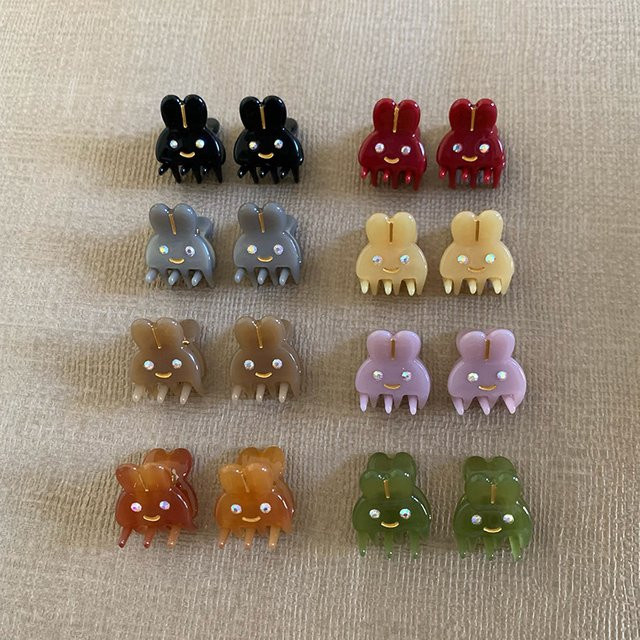 Haar Clips, Acetat, Kaninchen, Geometrisch, Damen, 2er-Set - Bild 1