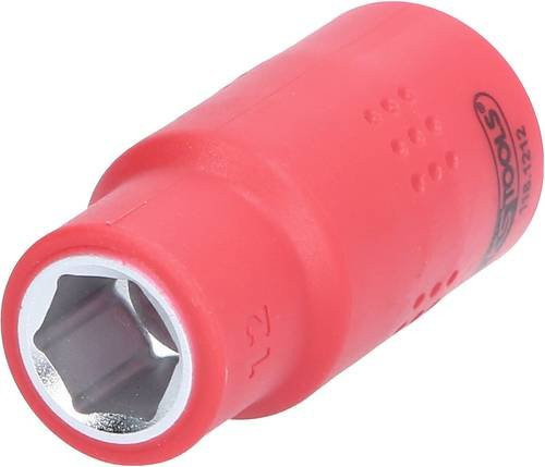 KS Tools Stecknuss 12mm mit 1/2 Zoll Antrieb aus Chrom-Vanadium in Rot - Bild 1