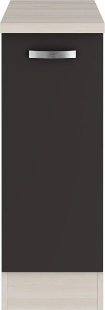 OPTIFIT Faro220 Küchen-Unterschrank in Anthrazit Matt mit modernem Design aus melaminbeschichteter Qualitätsspanplatte, Breite: 30 cm - Bild 1