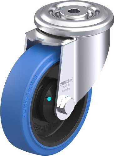 Blickle Lenkrolle LKR-POEV 125KAD-SB in Schwarz-Blau mit 125 mm Rad-Durchmesser und 250 kg Tragfähigkeit - Bild 1
