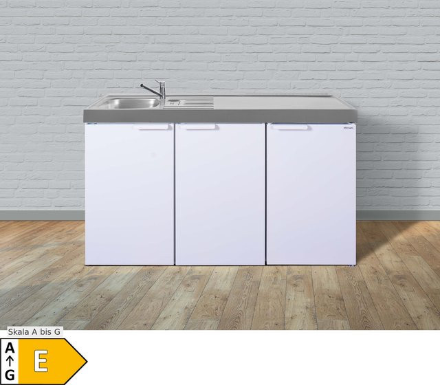Stengel Kitchenline MK 150 Küchenzeile in Weiß mit Becken links und ohne Kochfeld rechts - Bild 1