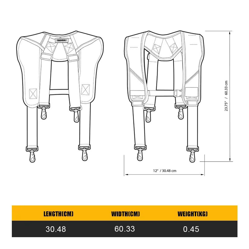 TOUGHBUILT TB-CT-51 Verstellbarer und atmungsaktiver Universal-Konstruktions-Schultergurt - Bild 3