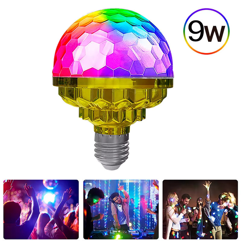 Kasotile E27 Rotierende Magische Kugel LED-Lampe mit Farbwechsel für DJ, Disco und Party in Multicolour - Bild 4