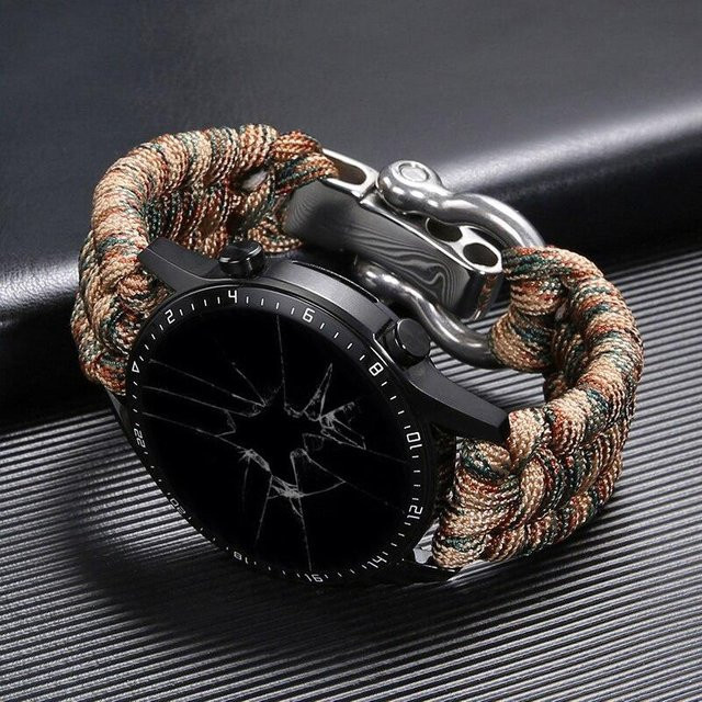 Uhrenarmband Nylon, 22 mm, braun, Herren - Bild 1
