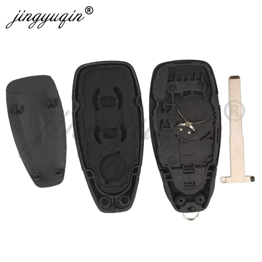 Jingyuqin 10er Set Ersatzgehäuse für Ford Autoschlüssel mit 2 oder 3 Tasten in Schwarz für Focus C-Max Mondeo Kuga Fiesta Galaxy S-Max B-Max Keyless Fall - Bild 4