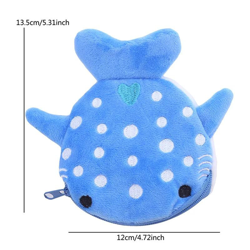 Yiran toy Walhai Plüsch Münzbörse Organizer Tasche grau - Bild 1
