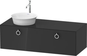 Duravit Waschtischunterschrank White Tulip in Weiß Hochglanz, Wandmontage, B/T/H: 130 x 55 x 40,8 cm - Bild 1