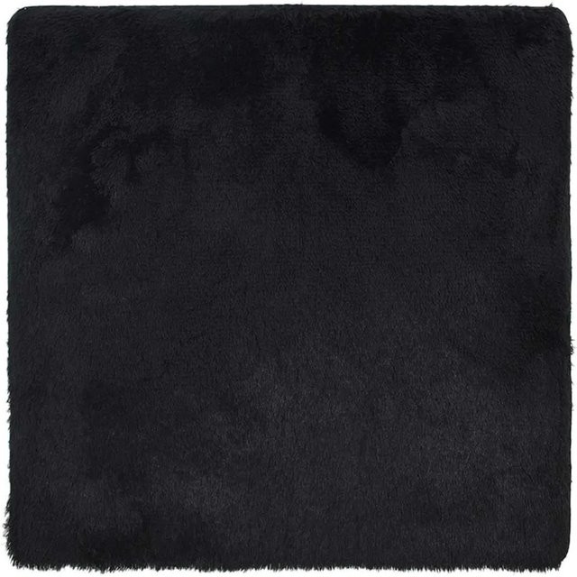 vidaXL Teppich NAVARRA Shaggy Hochflor aus Polyester, Schwarz, B/T: 240 x 240 cm - Bild 1