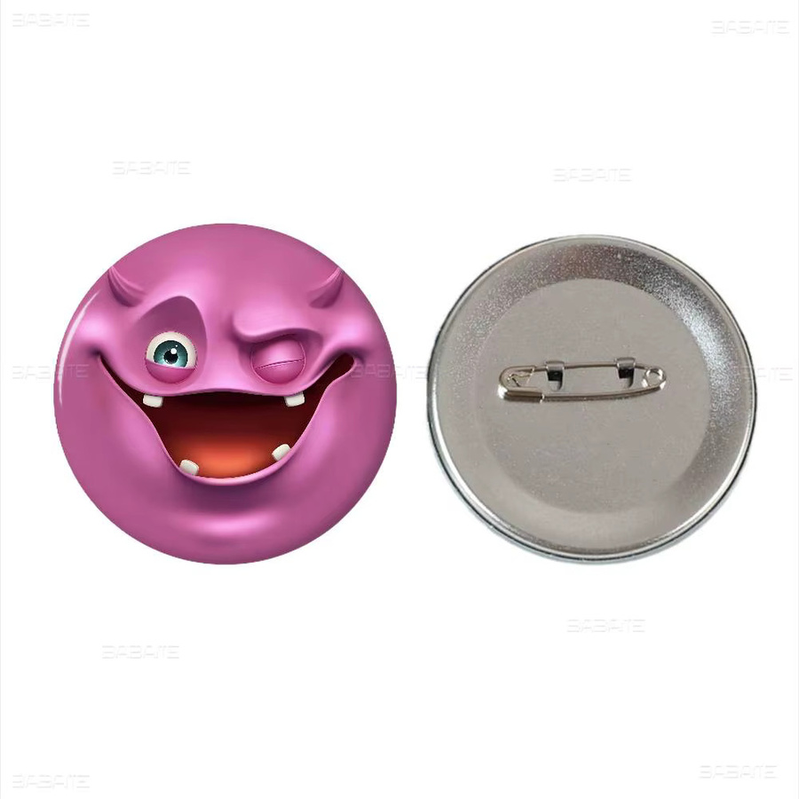 Potdemiel Brosche, 3D Meme Gesicht, 58mm, Cartoon - Bild 4