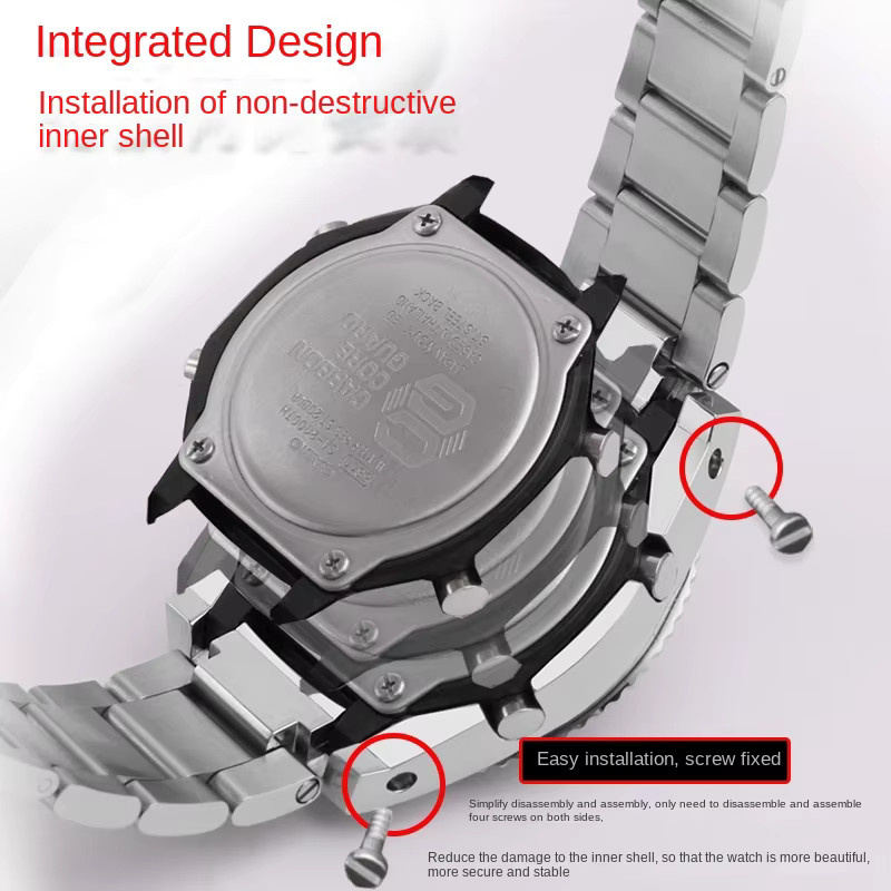 Casio Uhrenarmband-Set Edelstahl, Silber, Unisex - Bild 4