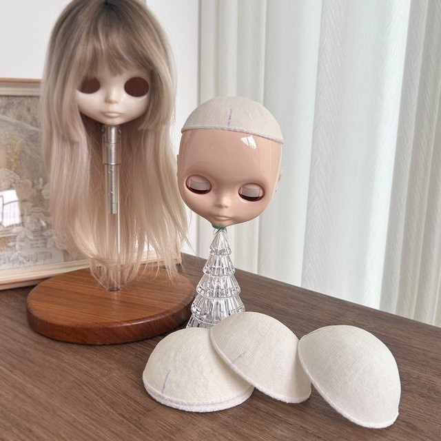 TIANMENG Gaze-Perückenkappe für Blythe-Puppen, Zubehör, Weiß - Bild 1