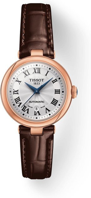 Tissot Armbanduhr, Automatik, Leder, Weiß, Herren - Bild 1
