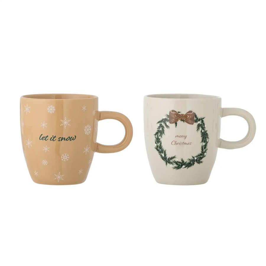Bloomingville Keramikbecher Jolina in Nature – 2er-Set - Bild 1