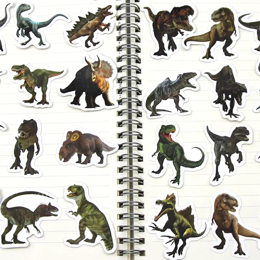 Bandai Dinosaurier-Aufkleber, 100-teiliges Set, multicolour - Bild 3