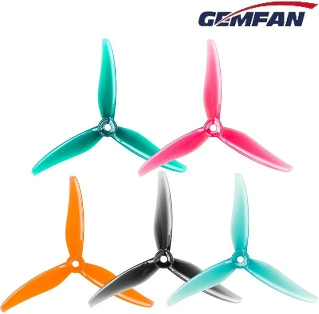 Gemfan Hurricane 51466 V2 Propeller, 2 Paar, 3-Blatt, Grün, Kunststoff - Bild 1