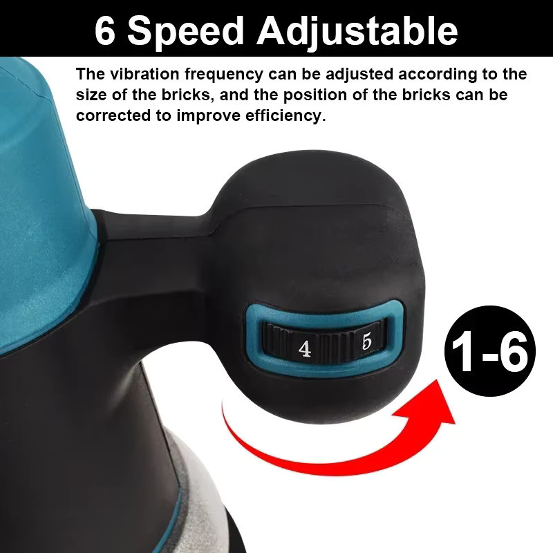 G perfil Fliesen-Vibrator Makita 18V Akku, automatische Fliesennivellierung mit 6 Geschwindigkeiten, Blau - Bild 6